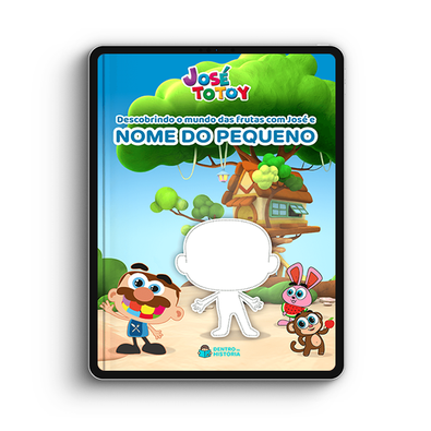 Capa do livro personalizado do Descobrindo o Mundo das Frutas