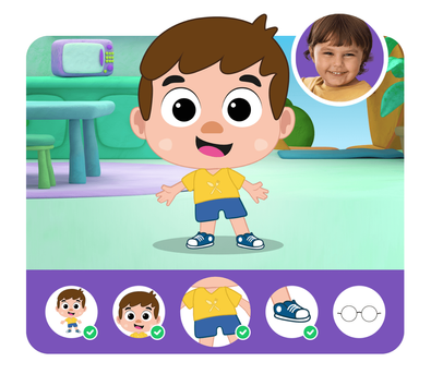 Personalização do protagonista na história personalizada do José Totoy