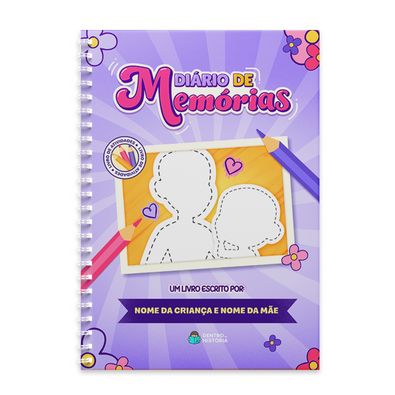 Capa do livro personalizado do Diário de Memórias da Mamãe