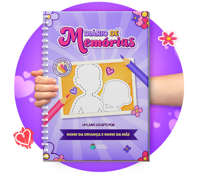 Cena do livro Personalizado do livro Diário de Memórias da Mamãe