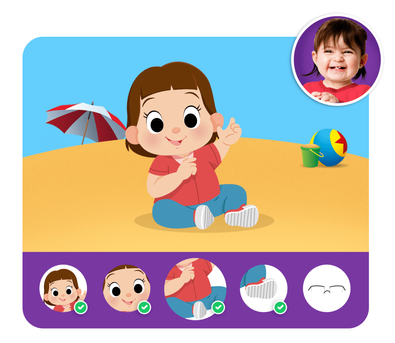 Personalização do protagonista na história personalizada do Disney Baby