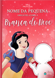 Capa do livro personalizado do Amigável como a Branca de Neve