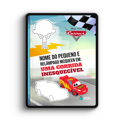 Capa do livro personalizado do Uma Corrida Inesquecível