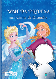 Capa do livro personalizado do Frozen Clima de diversão