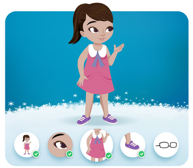 Personalização do protagonista na história personalizada do Disney Frozen