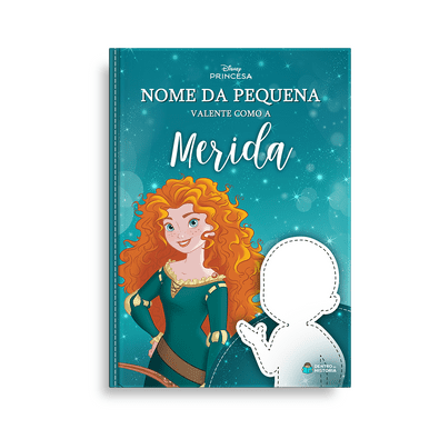 Capa do livro personalizado do Valente como a Merida