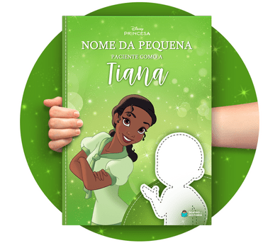 Cena do livro Personalizado do livro Paciente como a Tiana