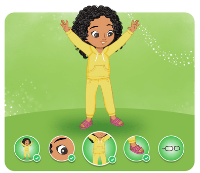 Personalização do protagonista na história personalizada do Disney Princesa