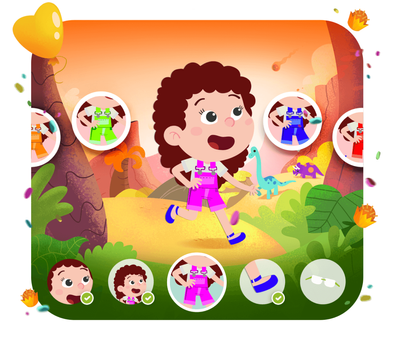 Personalização do protagonista na história personalizada do Dentro da História