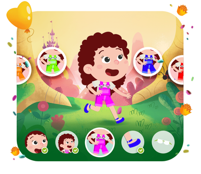 Personalização do protagonista na história personalizada do Dentro da História