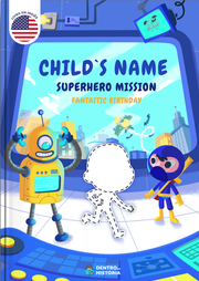 Capa do livro personalizado de Fantastic Birthday Super Hero