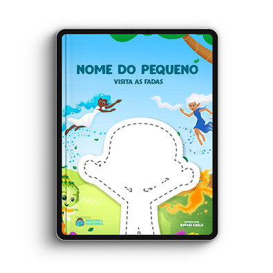 Capa do livro personalizado do Visita das Fadas