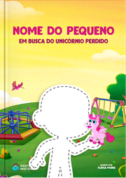 Capa do livro personalizado Em Busca do Unicórnio Perdido