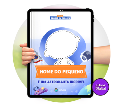 Cena do livro Personalizado do livro Um Astronauta Incrível