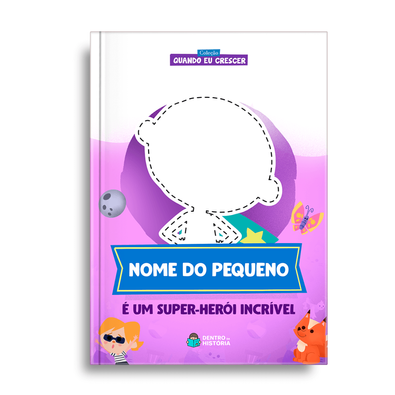 Capa do livro personalizado do Um Super-herói Incrível