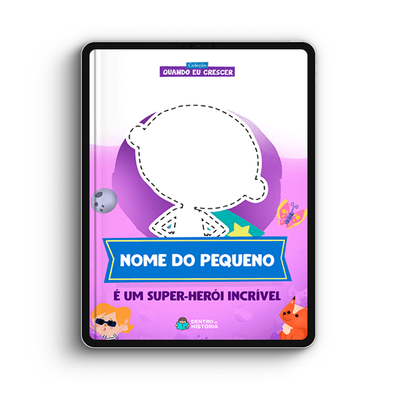 Capa do livro personalizado do Um Super Heroi Incrível