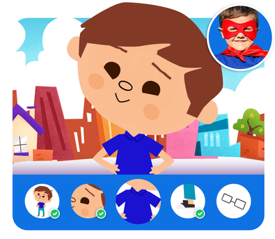 Personalização do protagonista na história personalizada do Quando Eu Crescer