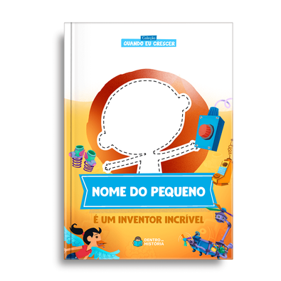Capa do livro personalizado do Um Inventor Incrível