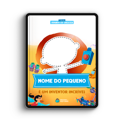 Capa do livro personalizado do Um Inventor Incrível