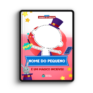 Capa do livro personalizado do Um Mágico Incrível