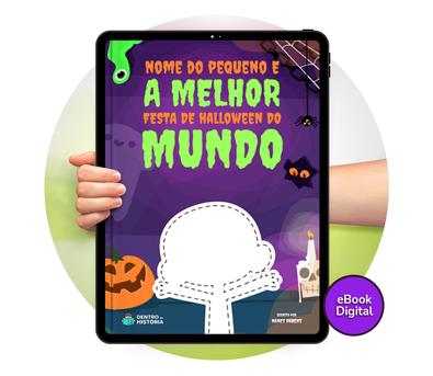 Cena do livro Personalizado do livro A Melhor Festa de Halloween