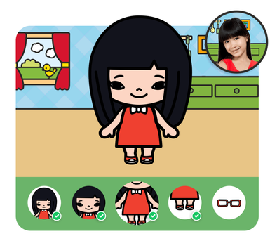 Personalização do protagonista na história personalizada do Hello Kitty