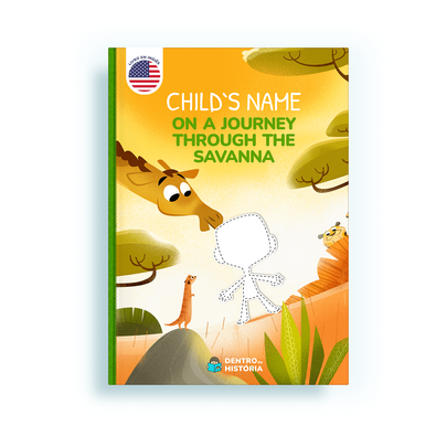 Capa do livro personalizado do A Journey Through the Savannah!