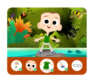 Personalização do protagonista na história personalizada do Dentro da História