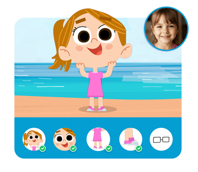 Personalização do protagonista na história personalizada do Disney Personalização do protagonista na história personalizada do Disney