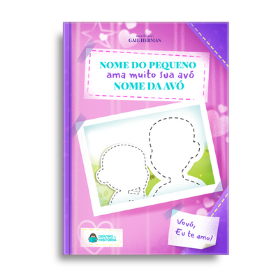 Capa do livro personalizado do Amo Muito Minha Avó