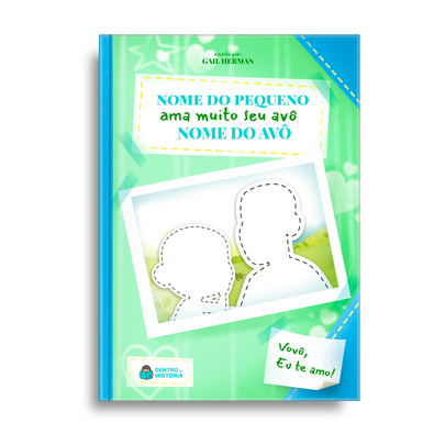 Capa do livro personalizado do Amo Muito Meu Avô