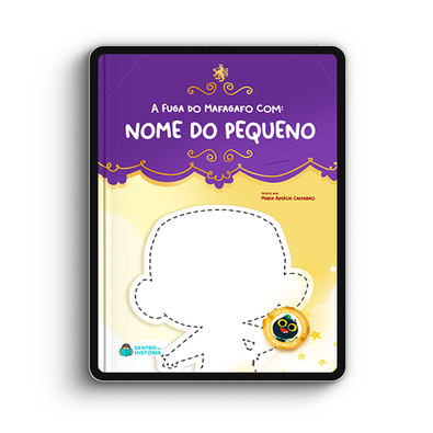 Capa do livro personalizado do A Fuga do Mafagafo