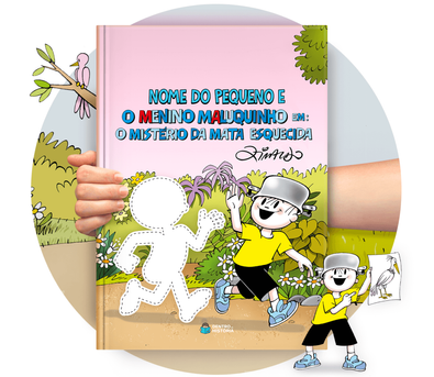 Cena do livro Personalizado do livro O Mistério da Mata Esquecida Cena do livro Personalizado do livro O Mistério da Mata Esquecida