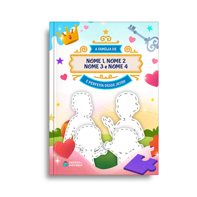 Capa do livro personalizado do Minha Família é Perfeita Desse Jeito