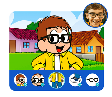 Personalização do protagonista na história personalizada do Turma da Mônica