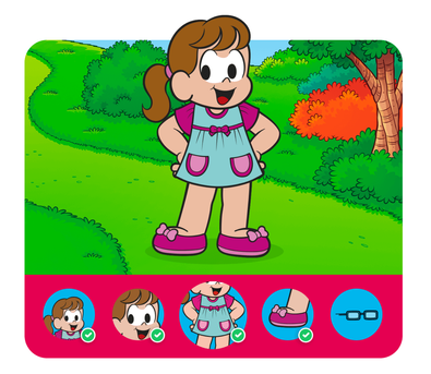 Personalização do protagonista na história personalizada do Turma da Mônica