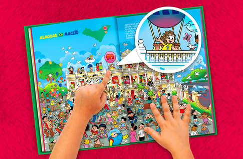 Crianças brincando com seus livros personalizados Capitais do Brasil