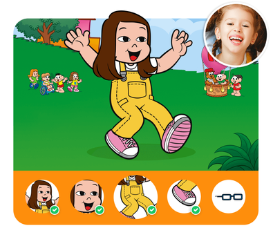 Personalização do protagonista na história personalizada do Turma da Mônica