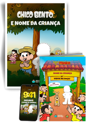 Capa do livro personalizado Monica Visita o Chico