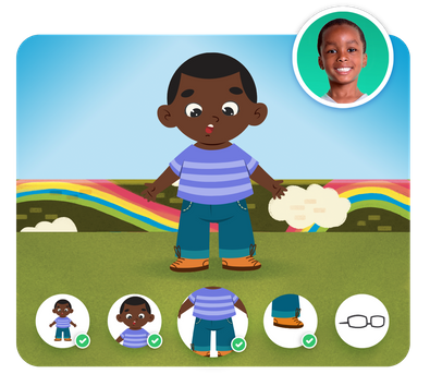 Personalização do protagonista na história personalizada do Eu e o Mundo