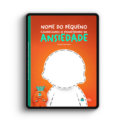 Capa do livro personalizado do O Monstrinho da Ansiedade