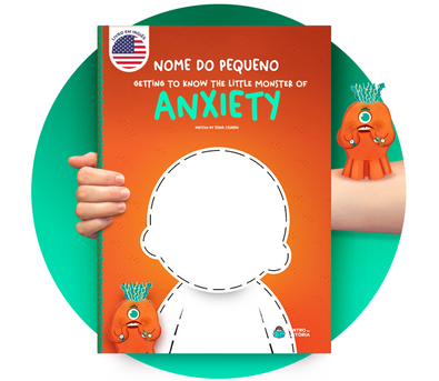 Cena do livro Personalizado do livro 🇺🇸  Monstrinho da Ansiedade