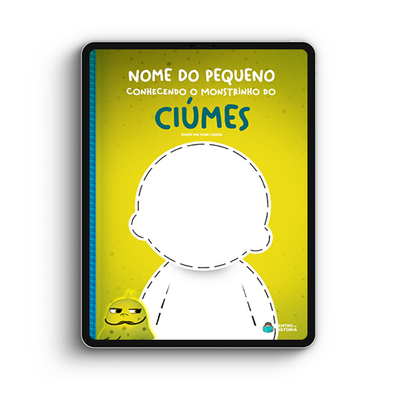 Capa do livro personalizado do O Monstrinho do Ciúme