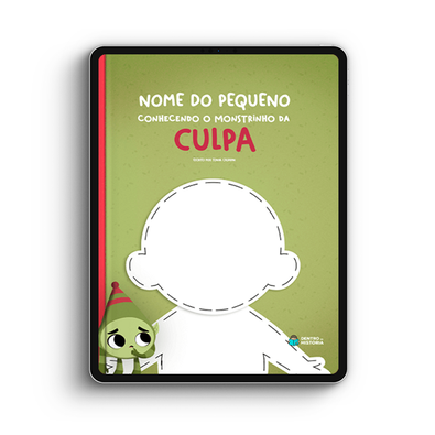 Capa do livro personalizado do O Monstrinho da Culpa