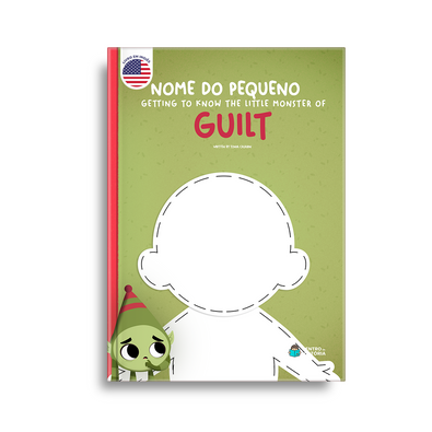 Capa do livro personalizado do 🇺🇸  Monstrinho da Culpa