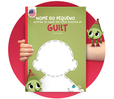 Cena do livro Personalizado do livro 🇺🇸  Monstrinho da Culpa