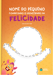 Capa do livro personalizado do Monstrinho da Felicidade