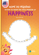 Capa do livro personalizado do Monstrinho da Felicidade