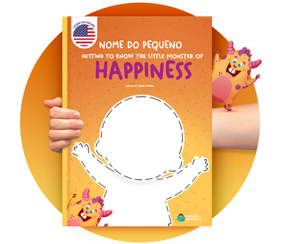 Cena do livro Personalizado do livro 🇺🇸  Monstrinho da Felicidade