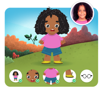 Personalização do protagonista na história personalizada do Eu e o Mundo